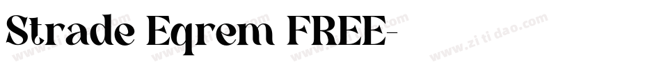Strade Eqrem FREE字体转换
